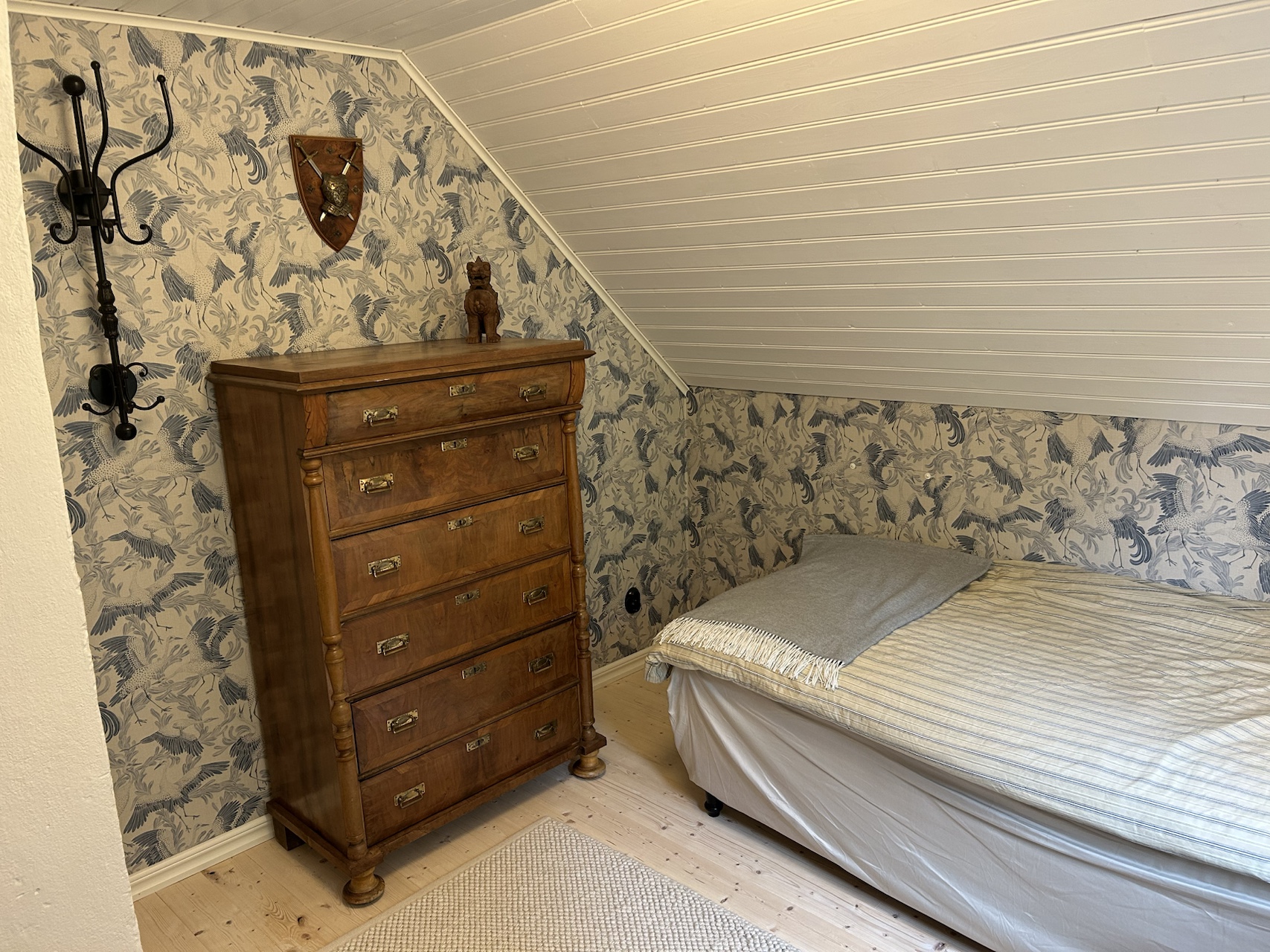 Bedroom three with a single bed and a traditional chest of drawers